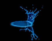 Macro High speed Bio Luminescent milk droplet 16
